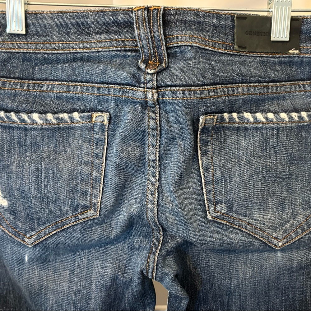 Genetic Denim Dark Blue Distressed Skinny Jeans - Picture 6 of 8